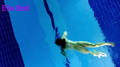 I can't stop watching, young blonde caught swimming nude at ELLA BOLT resort pool